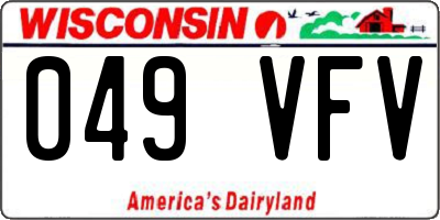 WI license plate 049VFV