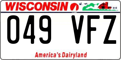 WI license plate 049VFZ
