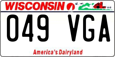 WI license plate 049VGA