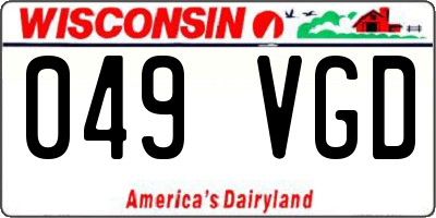 WI license plate 049VGD