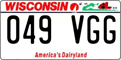 WI license plate 049VGG