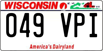 WI license plate 049VPI