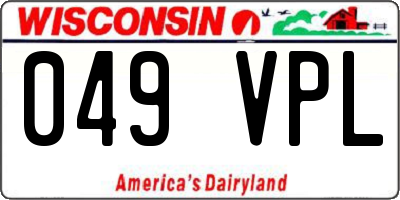 WI license plate 049VPL