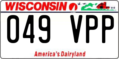 WI license plate 049VPP