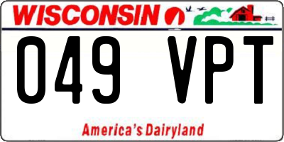 WI license plate 049VPT