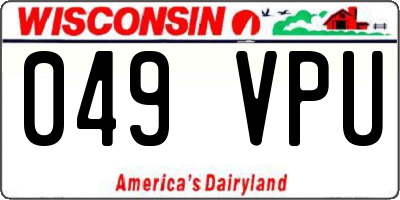 WI license plate 049VPU