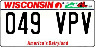 WI license plate 049VPV