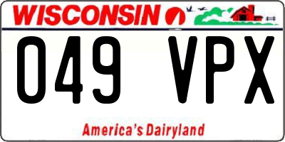 WI license plate 049VPX