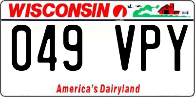 WI license plate 049VPY