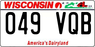 WI license plate 049VQB