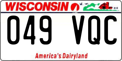 WI license plate 049VQC