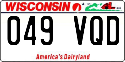 WI license plate 049VQD