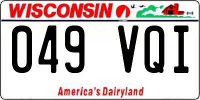 WI license plate 049VQI