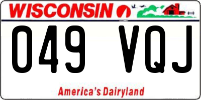 WI license plate 049VQJ