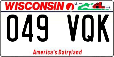 WI license plate 049VQK