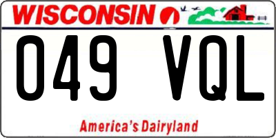 WI license plate 049VQL