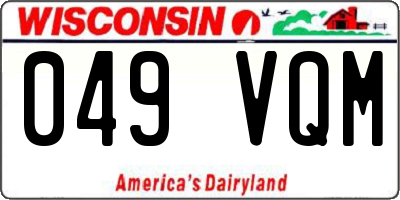 WI license plate 049VQM
