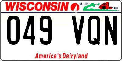 WI license plate 049VQN