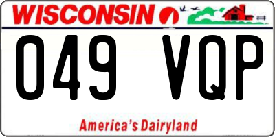 WI license plate 049VQP