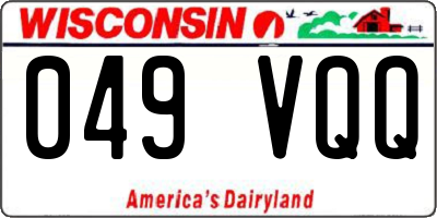 WI license plate 049VQQ