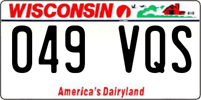 WI license plate 049VQS