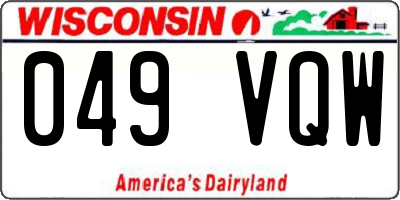 WI license plate 049VQW