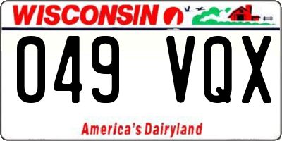 WI license plate 049VQX
