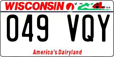 WI license plate 049VQY