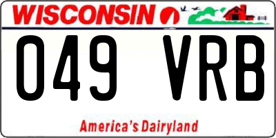WI license plate 049VRB