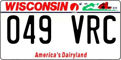WI license plate 049VRC