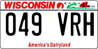WI license plate 049VRH