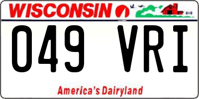 WI license plate 049VRI