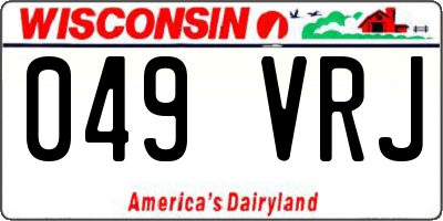 WI license plate 049VRJ