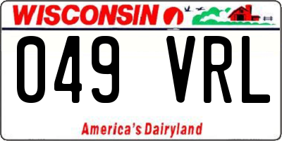 WI license plate 049VRL