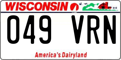 WI license plate 049VRN
