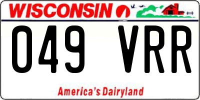 WI license plate 049VRR