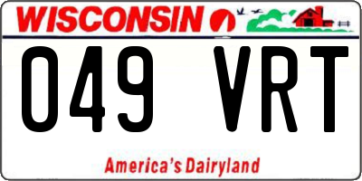 WI license plate 049VRT