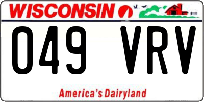 WI license plate 049VRV