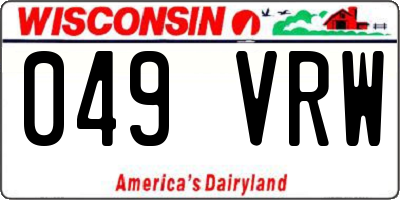 WI license plate 049VRW