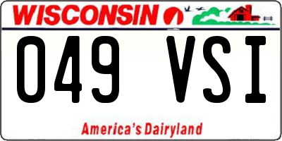WI license plate 049VSI