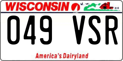 WI license plate 049VSR