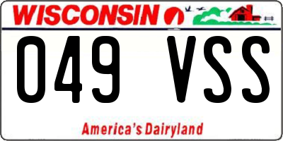 WI license plate 049VSS