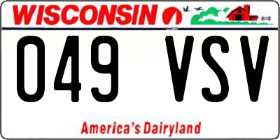 WI license plate 049VSV