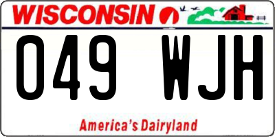 WI license plate 049WJH