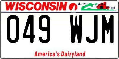WI license plate 049WJM