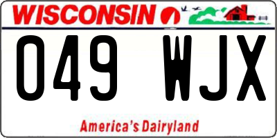WI license plate 049WJX