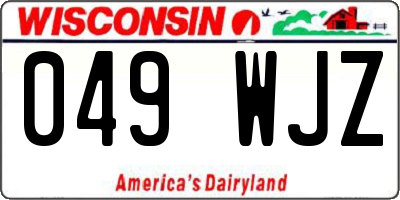 WI license plate 049WJZ