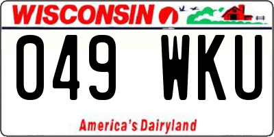 WI license plate 049WKU