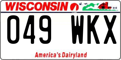 WI license plate 049WKX