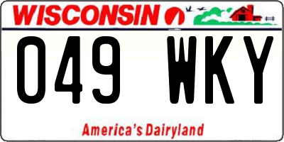 WI license plate 049WKY